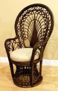 stylowe krzesło rattanowe